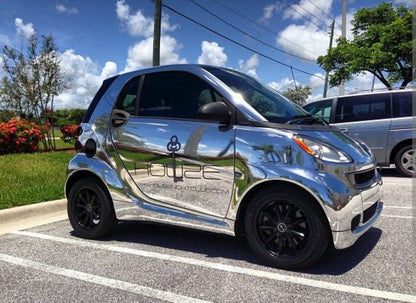 Micro Chrome vehicle wrapping