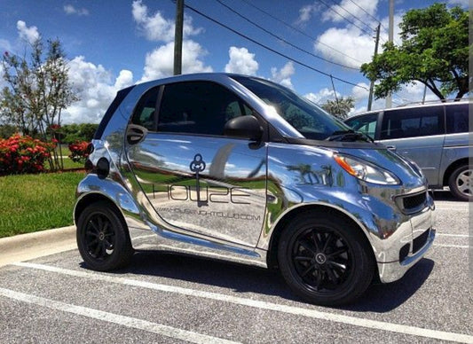 Micro Chrome vehicle wrapping